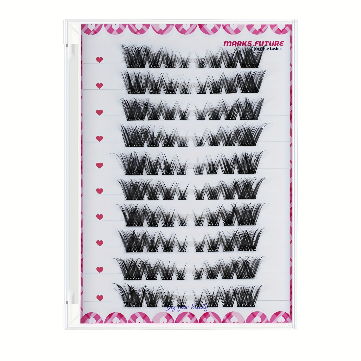 Self-adhesive Eyelashes, Eyelash Clusters Eyelash Extensions 8-13 Mm 80pcs Fluffy D Soft Natural Eyelashes False Cat Eye Wispy Individual Clusters Suitable For Beginners