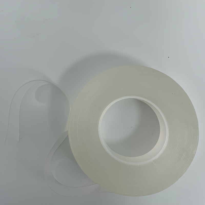 Image of Plus Size - 20 Meters - Double-sided Tape - Transparent, Reusable And Adhesive - Ideal For Glass Surfaces, Kitchen And Bathroom Repairs