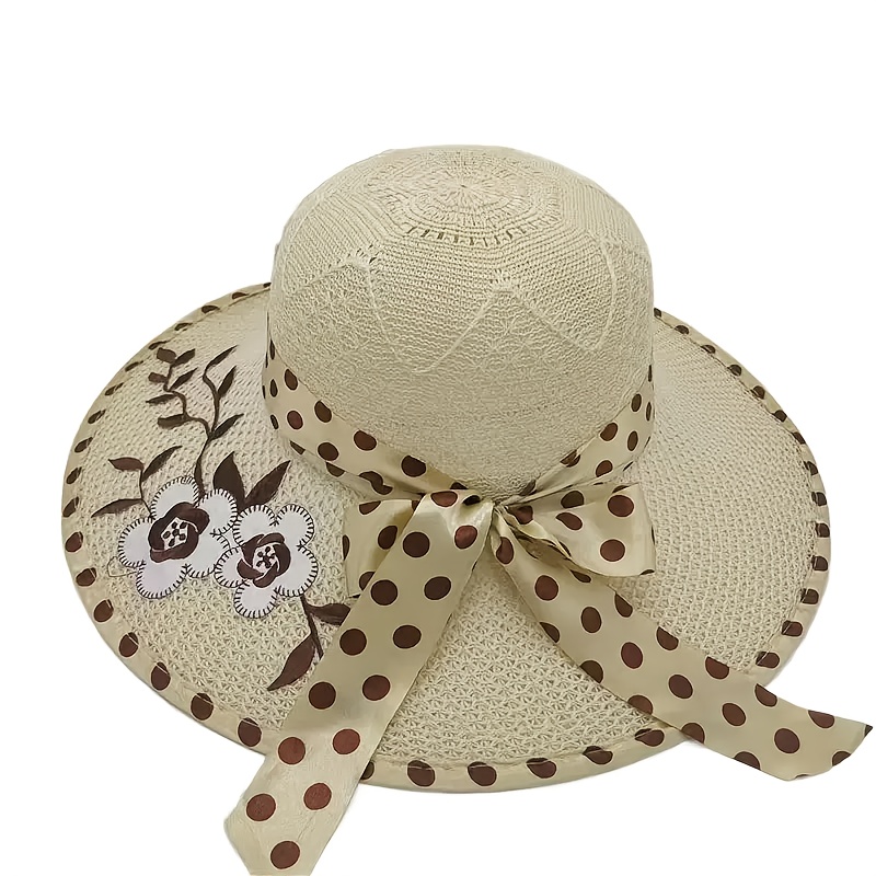 Elegant Purple Straw Hat w/ Floral Accents Flat Straw Hat - Canotier Hat with purple Flowers main image 4