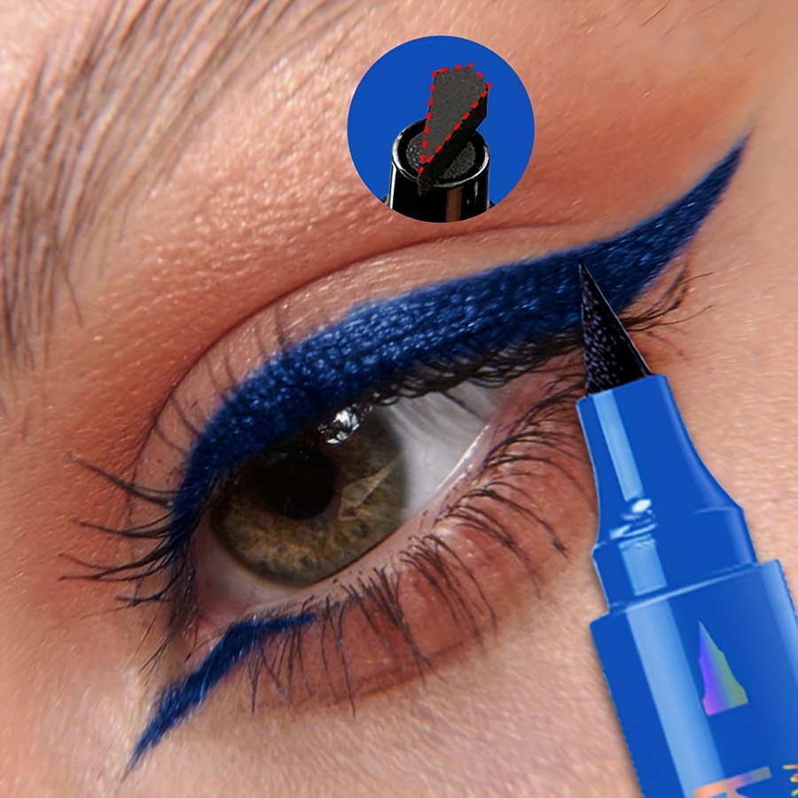 Eyeliner, Eyeshadow Pencil, Stamp, Lasting Makeup, Waterproof, Make Contour More Clear, And Highlight The Effect Of Eye Makeup, Blue
