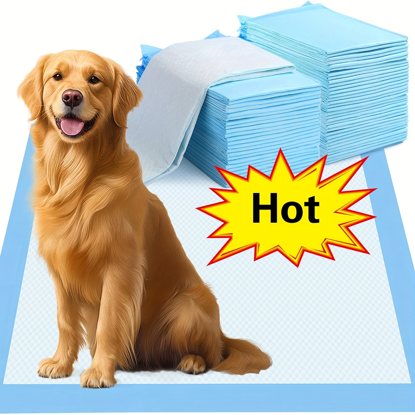 TEMU Xxxxl 32x56in Upgraded Thickened Super Adsorbing Dog Urine Pads, Super Large Leak-proof And Odor-proof Puppy Training Pads, Fast-absorbing Dog