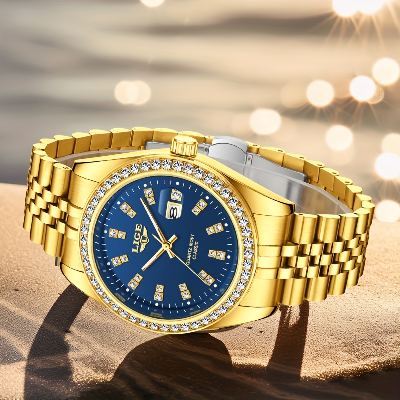 minimalistische damenuhr von mit leuchtendem zifferblatt