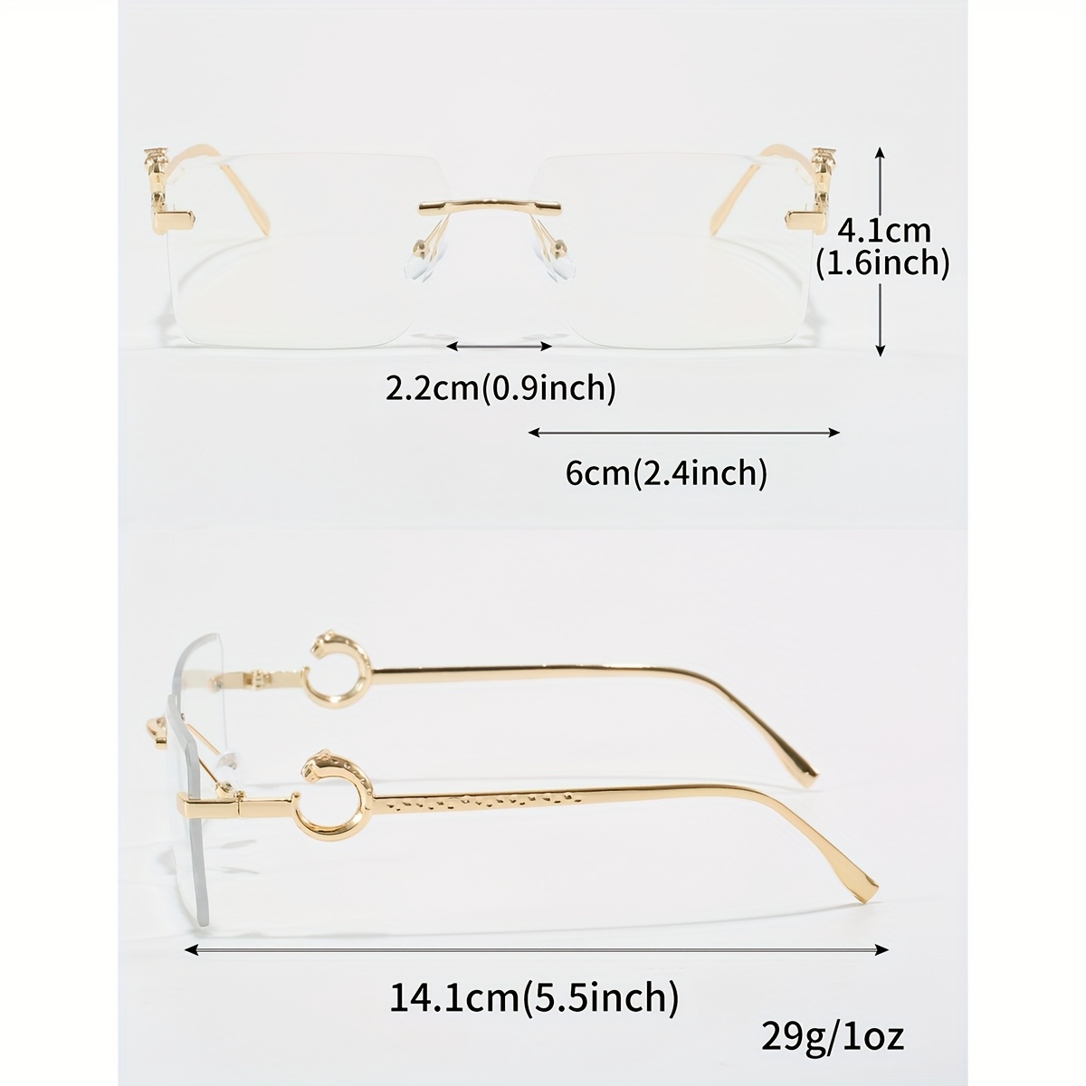 gafas metal cuadradas sin moment hombres Temu Ecuador