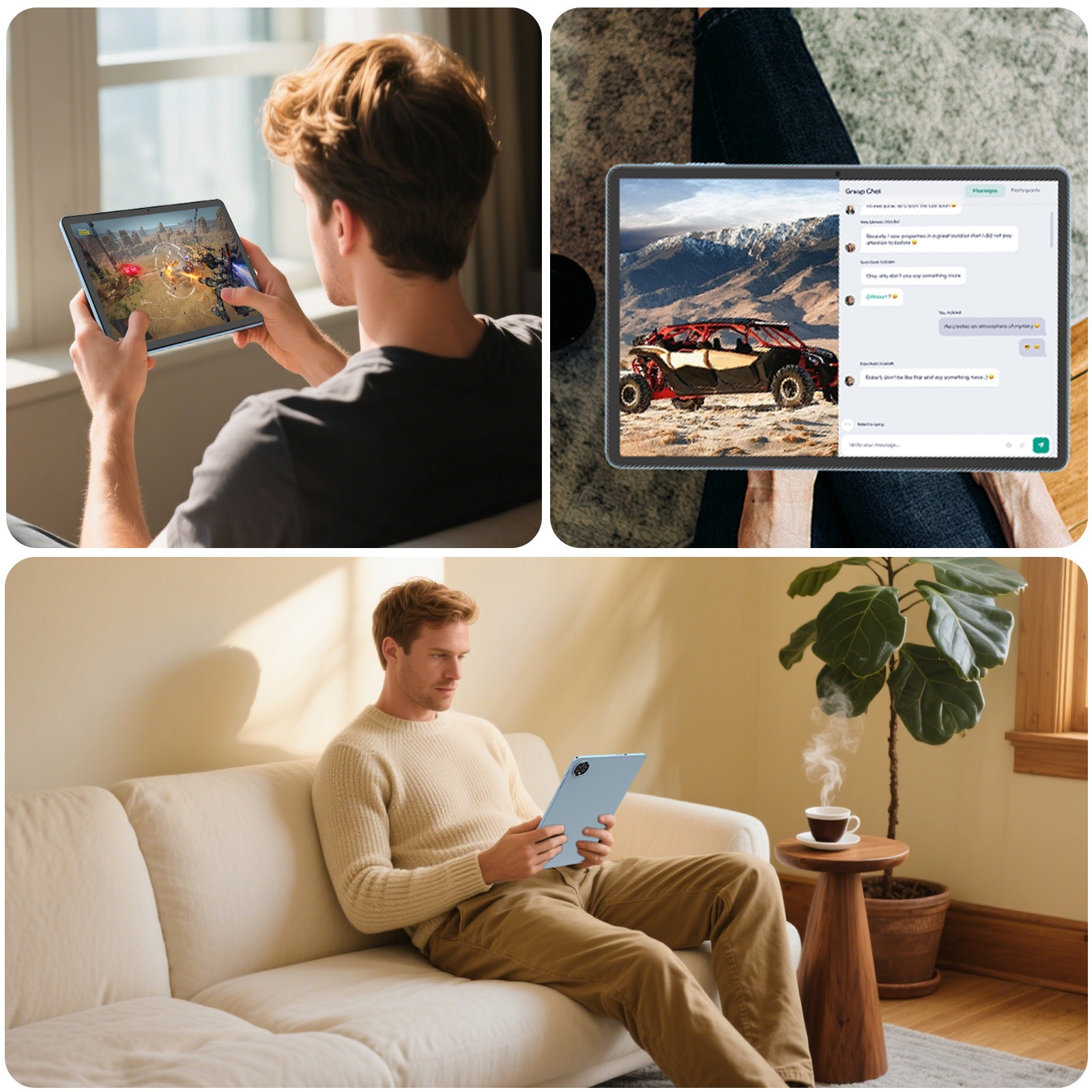 QDDQ Android 15 Tablet heeft een 11-inch display, 256GB opslag en 24GB aan RAM (6GB plus 18GB uitbreidbaar). Het heeft een 8000mAh batterij, dubbele camera's van 13MP en 5MP, een HD IPS touchscreen en Wifi-connectiviteit.