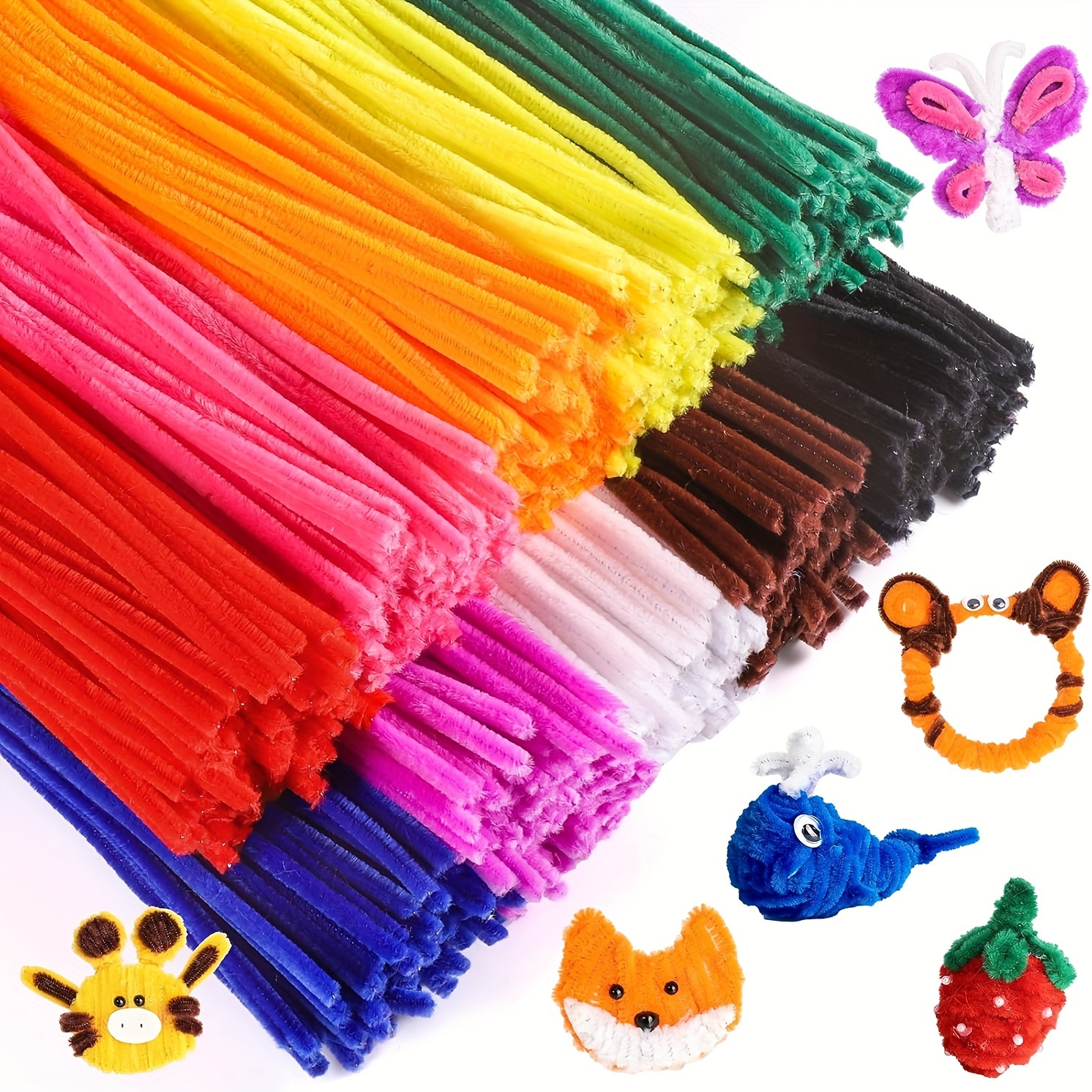 

1000 Cleaners Set Assorted , Iron Chenille For Diy And Crafts Projects And Decorations