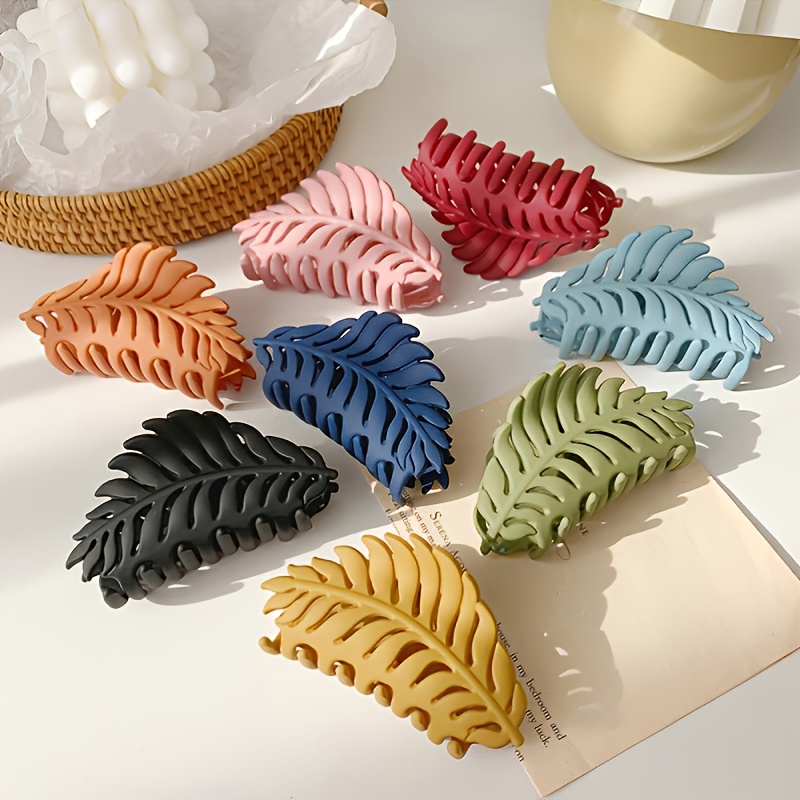 8 Autumn Hair Clips, Large Hair Clips, Leaf-shaped Clips, Hair Clips, Large Clip Clips, Hair Clips, Hair Clips, Clip Clips, Women's Hair Clips