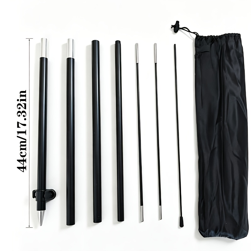 TEMU [feather Flag Pole Set] Aluminum Alloy Material And Fiberglass Top Pole, Lightweight And Durable, Includes Ground Stakes. Suitable For