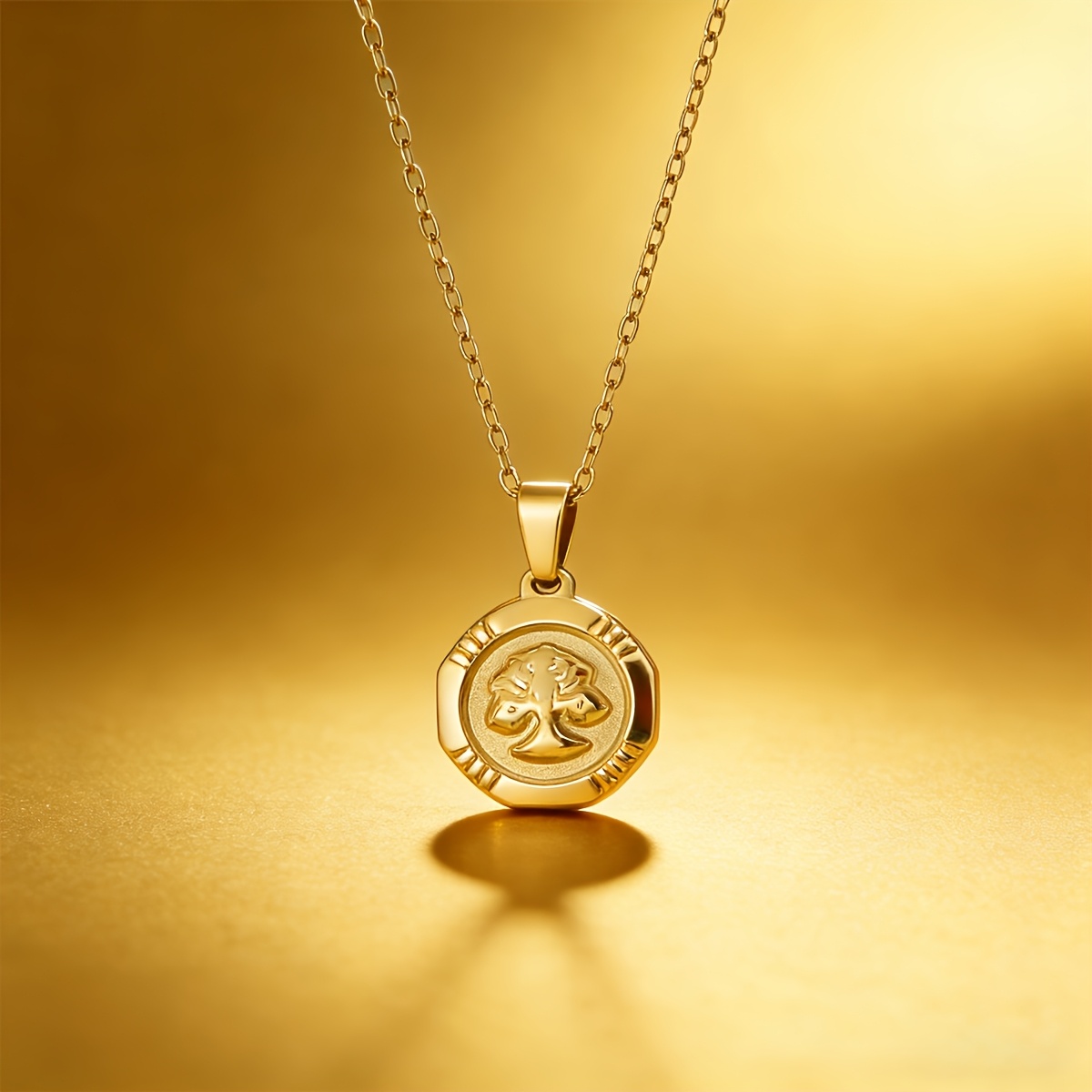 Women's Geometric Tree of Life Pendant Necklace