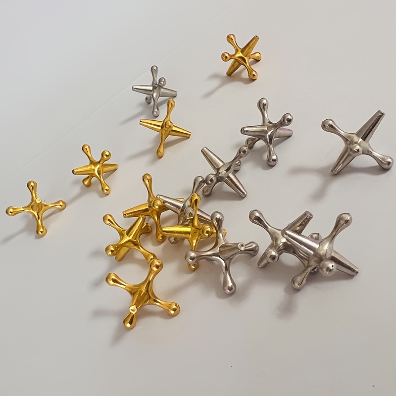 11pcs Classic Snowflake Shape Jacks Game Set