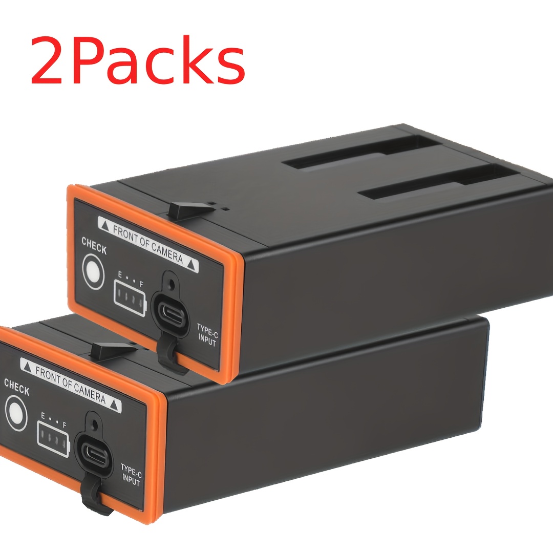 TEMU [upgraded] 6700mah Rechargeable Battery For Camera, Compatible With Edge 2//edge 2 Pro, Type-c Li- Pack