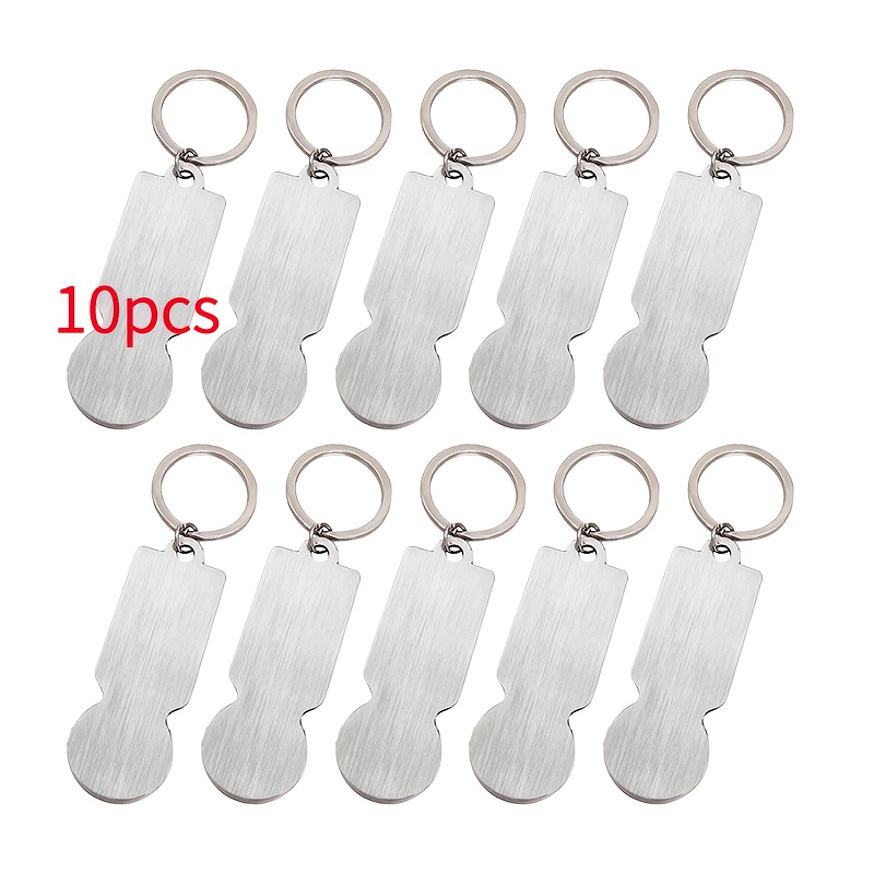 Image of 10pcs Of Stainless Steel Shopping Cart Tokens, Keychain Clips For Compact Carts, Portable Trolley Disassemblers, Universal Shopping Additions