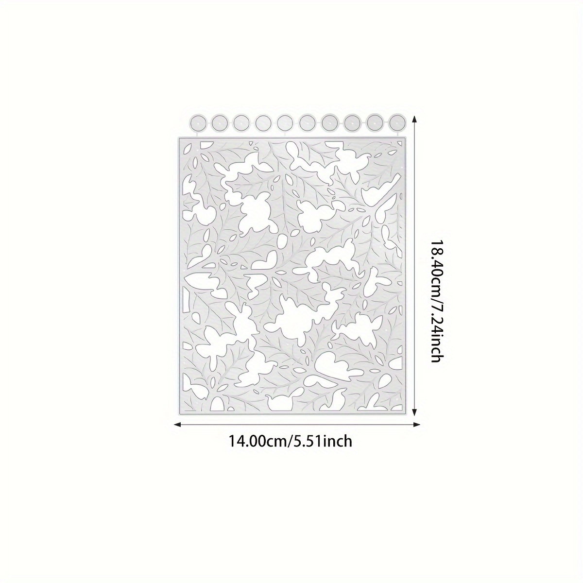 TEMU 1pc Holly And Berries Pattern Metal Cutting Die, Embossing Template, For Paper , Handmade Christmas Card Making, And Embellishment