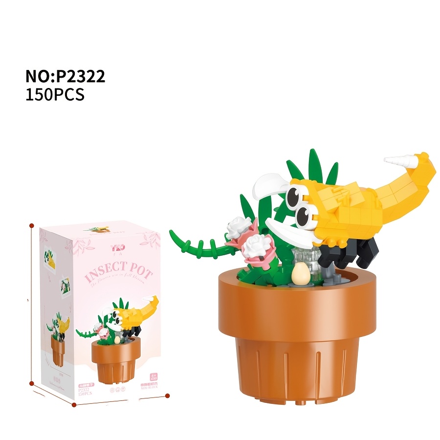 Insect Flower Building Blocks Home Office Decoration Christmas Gift