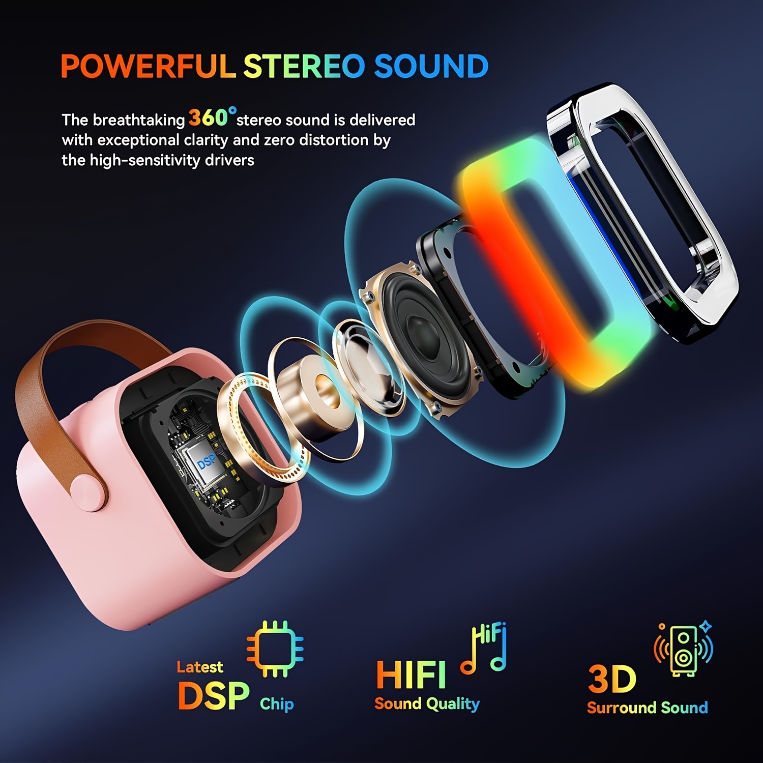 karaoke machine for kids adults portable mini karaoke microphone singing speaker with 2 mic and light gifts toys for all smartphones birthday family home party details 1