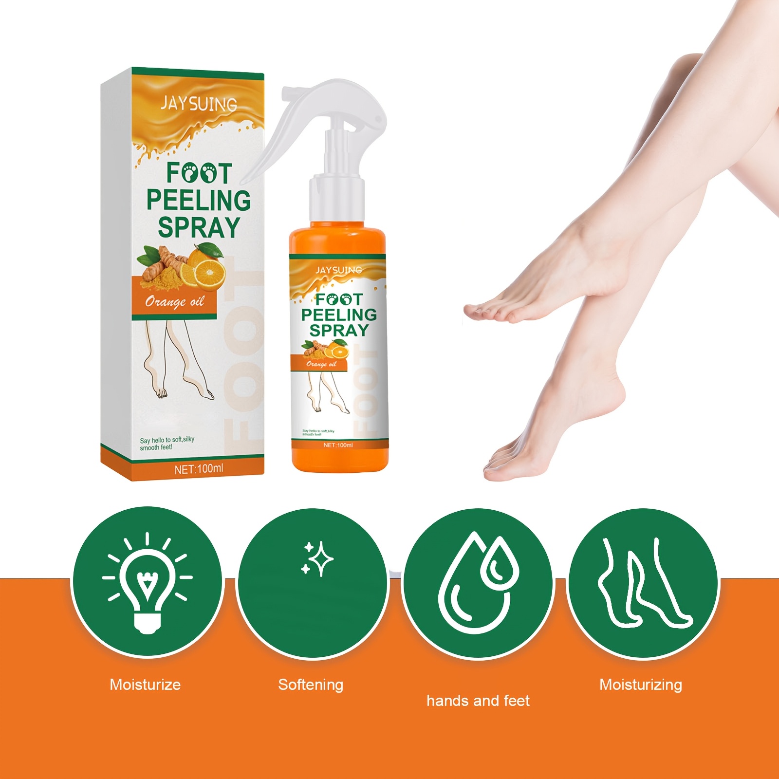 Foot Care Spray, Cleanse Excess Light Beige, Mild And Non Irritating, Tender Soften Feet Light Beige, Suitable for Moisturizing Light Beige Care In Autumn And Winter, Suitable for All Light Beige Types