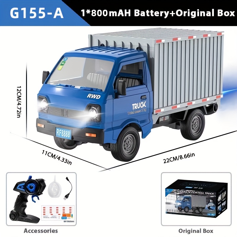 1:16 RC Remote Control Toy Truck, Construction Vehicle Transport Truck Transporter Toy Car Truck, ABS Material, Remote Control Power Toy With Light Sound, Perfect Gift For Boys And Girls