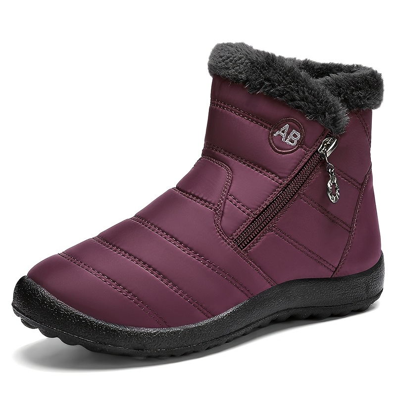 Unisex Wide-Fit Fleece-Lined Snow Boots
