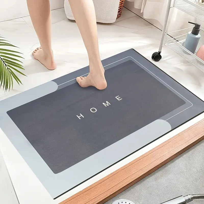 1pc super absorbent diatomaceous earth bathroom mats - quick-drying, non-slip floor mats, mats, ideal for bathroom, carpets, and bathroom door mats, water absorption Product details 13