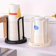 plastic disposable cup holder multipurpose cup dispenser for home office bathroom cafe paper coffee cups storage organizer rack details 0