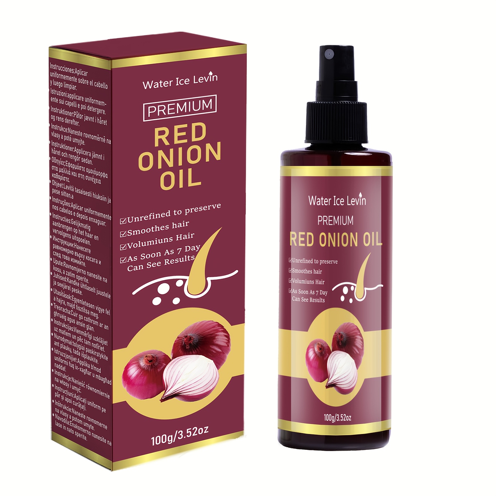 Image of High Onion Oil Is Used For Hair, Eyelashes, Eyebrows, Skin, And Nail Care. Hypoallergenic, Suitable For Types, Suitable For Men And Women, Has A Drying Effect, And Is A Skincare .