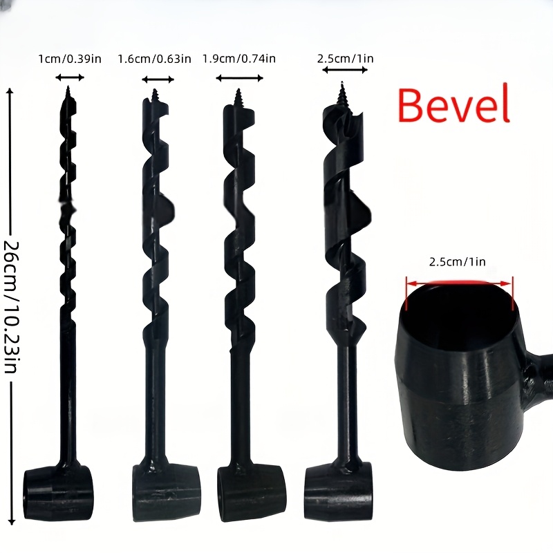 5pcs heavy duty hand drill bit set with drill all purpose metal drilling kit for tree wood board drilling outdoor survival   building hand kit for deep hole drilling compatible with Product details 3