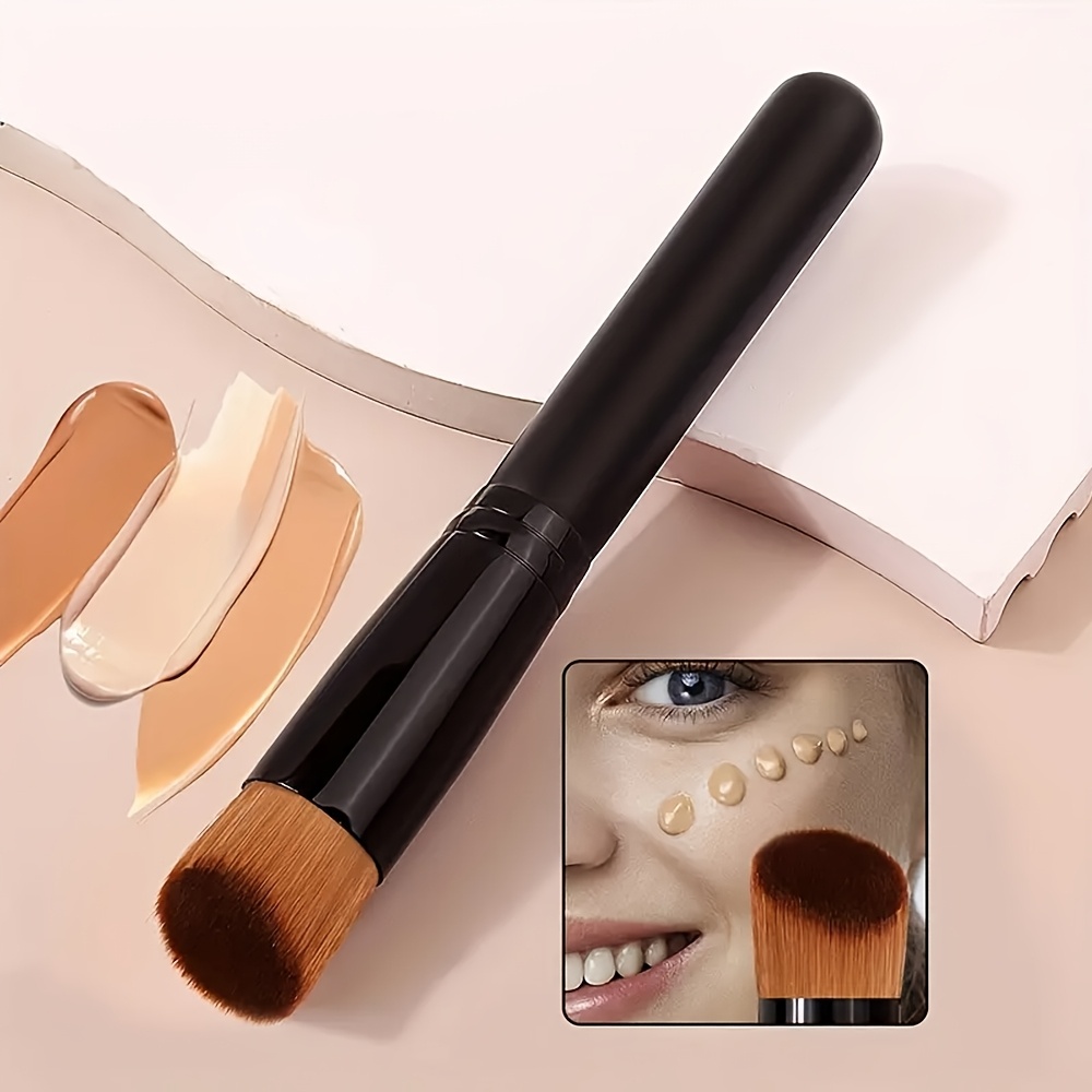 

Professional Foundation Brush, Makeup Brush For Blending Liquid, Cream And Perfect Powder Cosmetics - Buffing, Stipling, Concealer