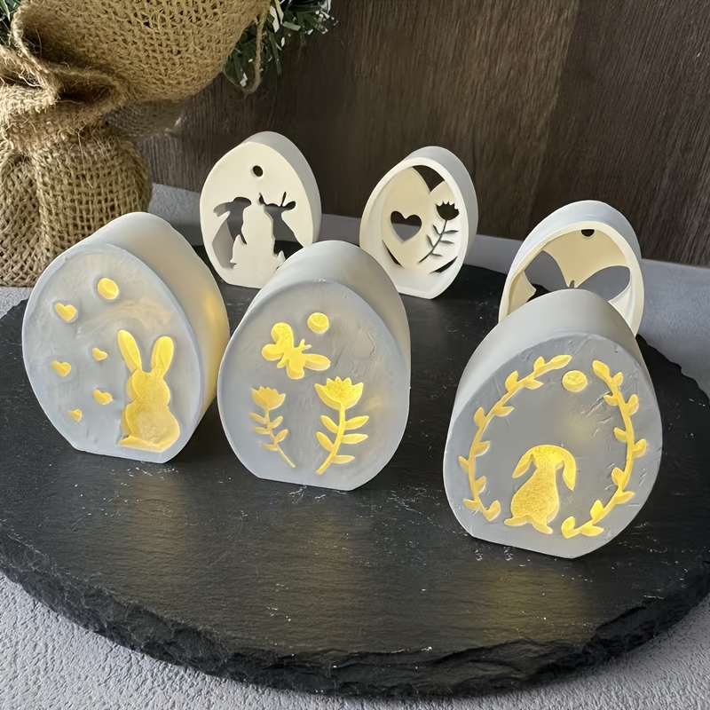 

Do It Yourself Mini Easter-themed Ambient Light Egg Pendant, Pendant Made Of Plaster, Drop Glue Mold, Glue Mold For Home Decor.