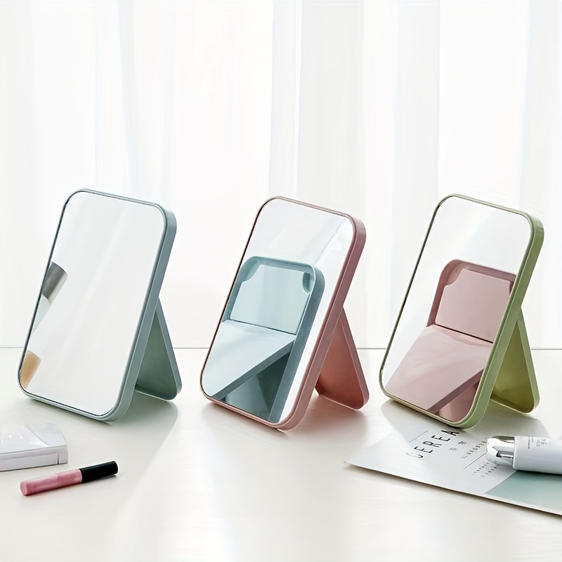 

1pc Portable Vanity Makeup Mirror, Multi-color Options, Small And Travel-friendly, Ideal For Desktop Cosmetic Use