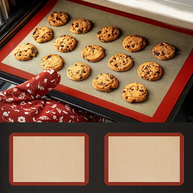 2pcs, Silicone Baking Mat, Reusable Baking Mat Heat-Resistant Silicone  Mats For Baking, Oven Baking Sheet For Making Cookie, Ma