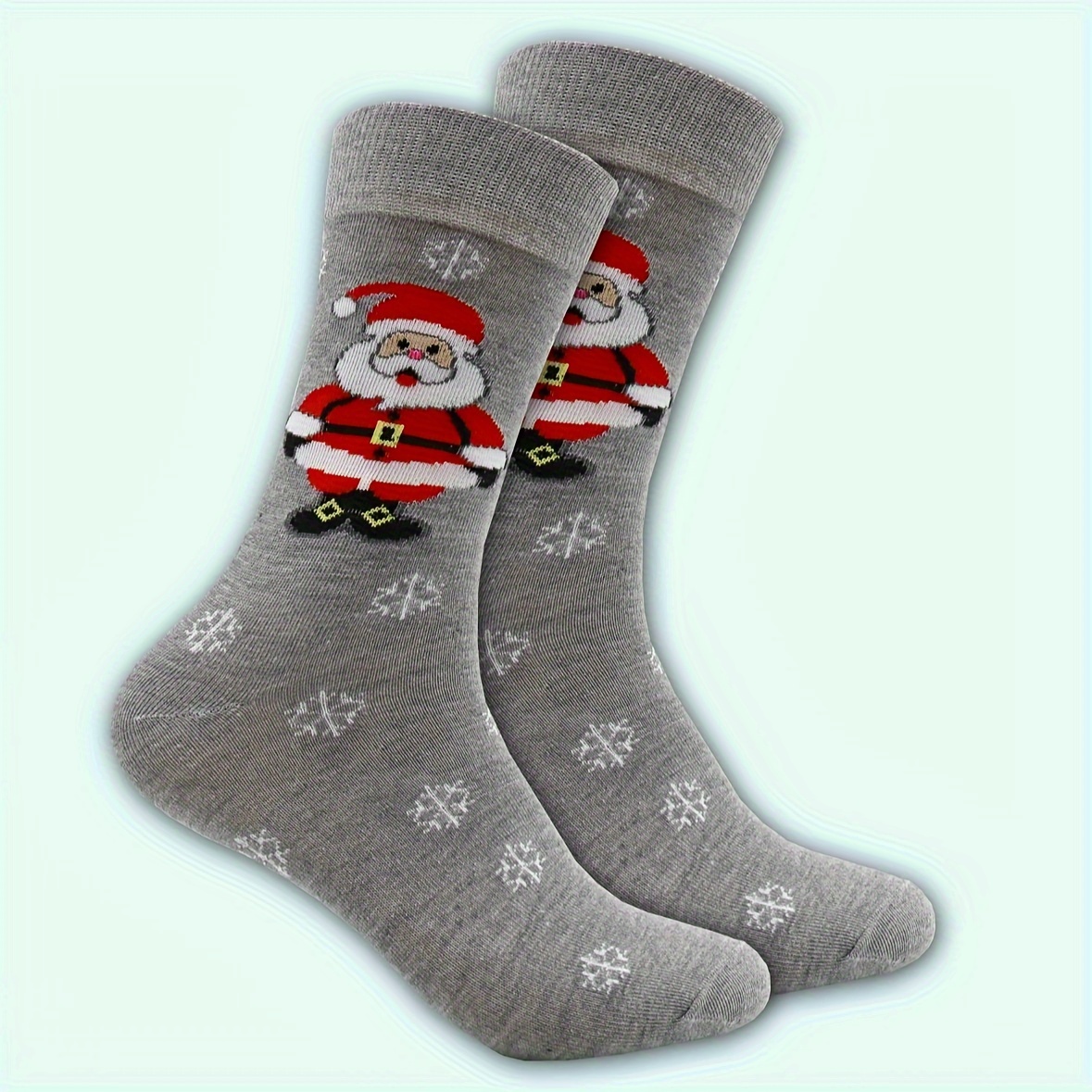 

Men's Santa Claus Crew Socks - Cozy Polyester , Perfect Christmas Gift