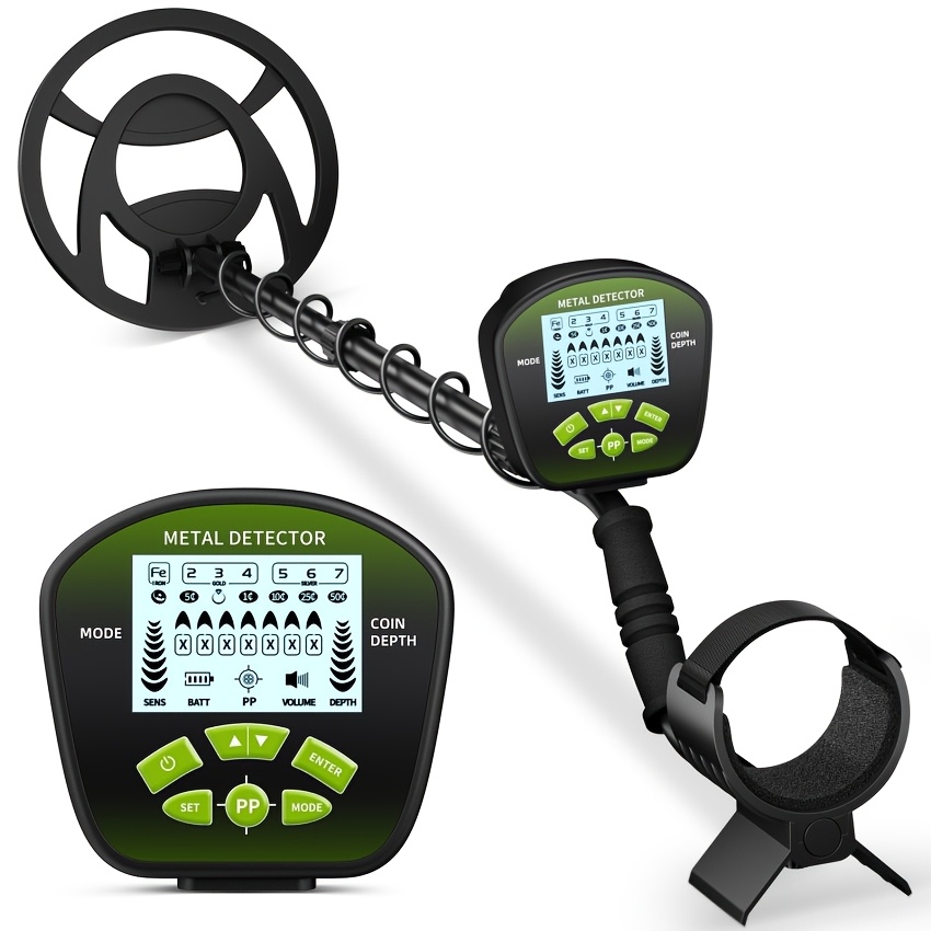 Image of High-precision Metal Detector, 10-inch Large Coil, Lcd Instrument, Metal Detection Portable Telescopic Equipment, Suitable For Adults And Beginners.