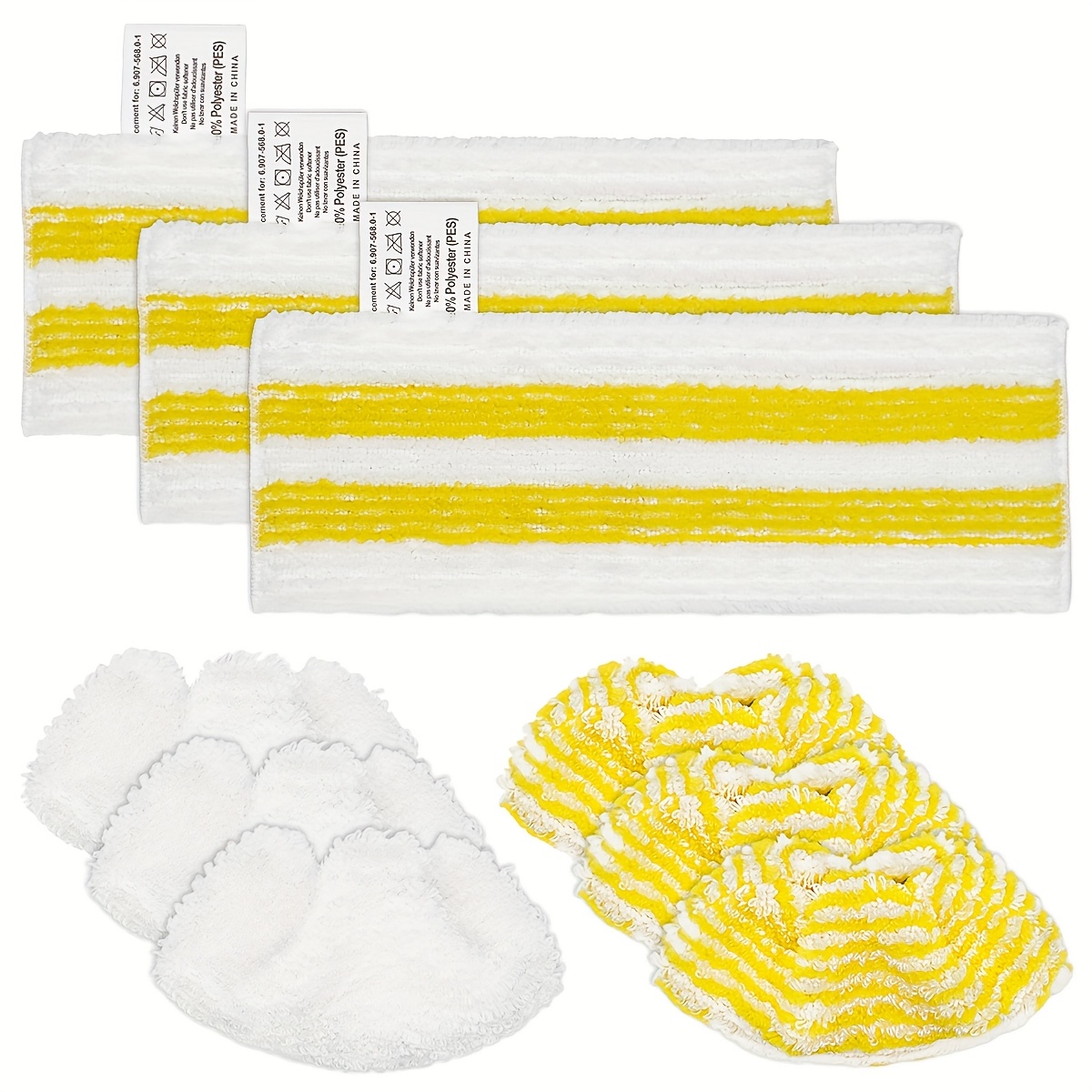 TEMU 6/9pcs Steam Mop Replacement Pads Set | Compatible With Sc1/sc2/sc3/sc4/sc5 Models, , High Absorbency & Durability, Ideal For Kitchen, Bathroom,