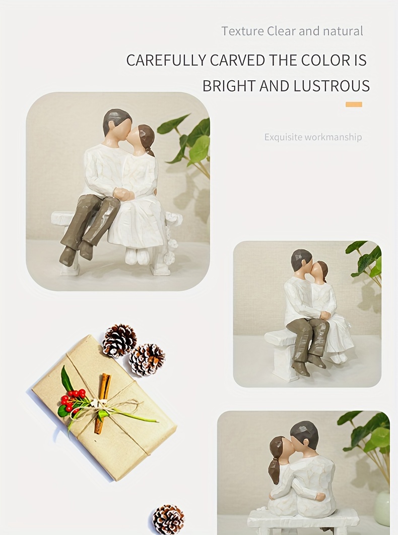 artesanías resina pintadas figuras pareja esculturas - Temu, image size:790x1060