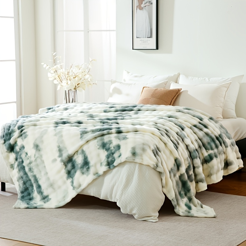 A Tie-dye Bedspread Cozy And Soft, Perfect For Use As Decor, Throw Blankets For The Sofa, Shawls, Or Warm Coverings