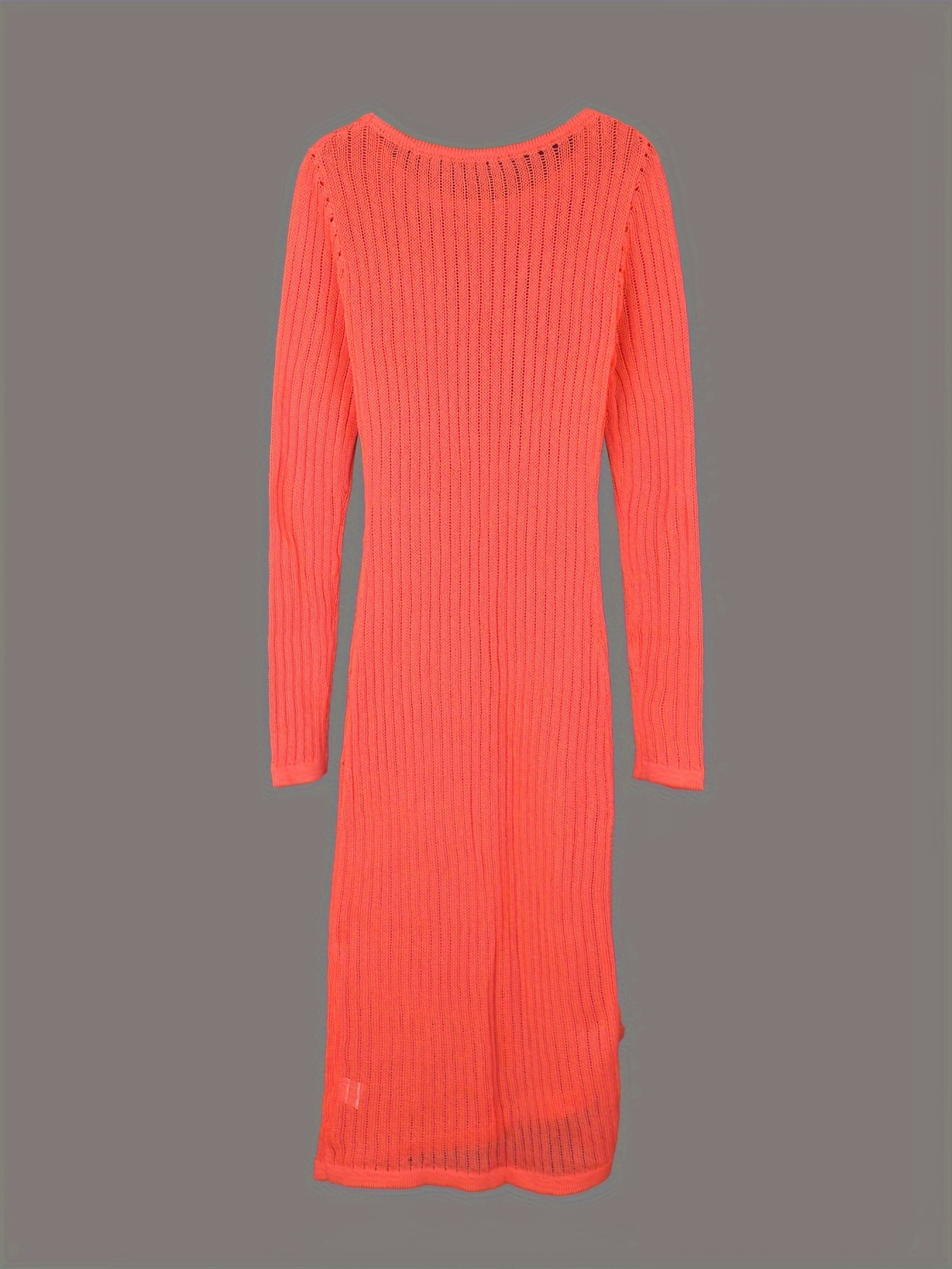 womens sweater dress long sleeve lace side slit beach style - Temu