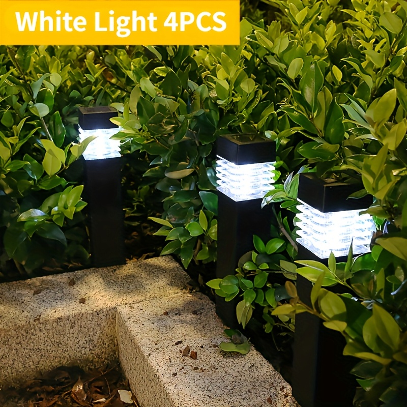 Image of 4 Pack Solar Garden Landscape Lights Ip44 Outdoor Lawn Stake Lamps For Yard Patio Pathway Holiday Decoration