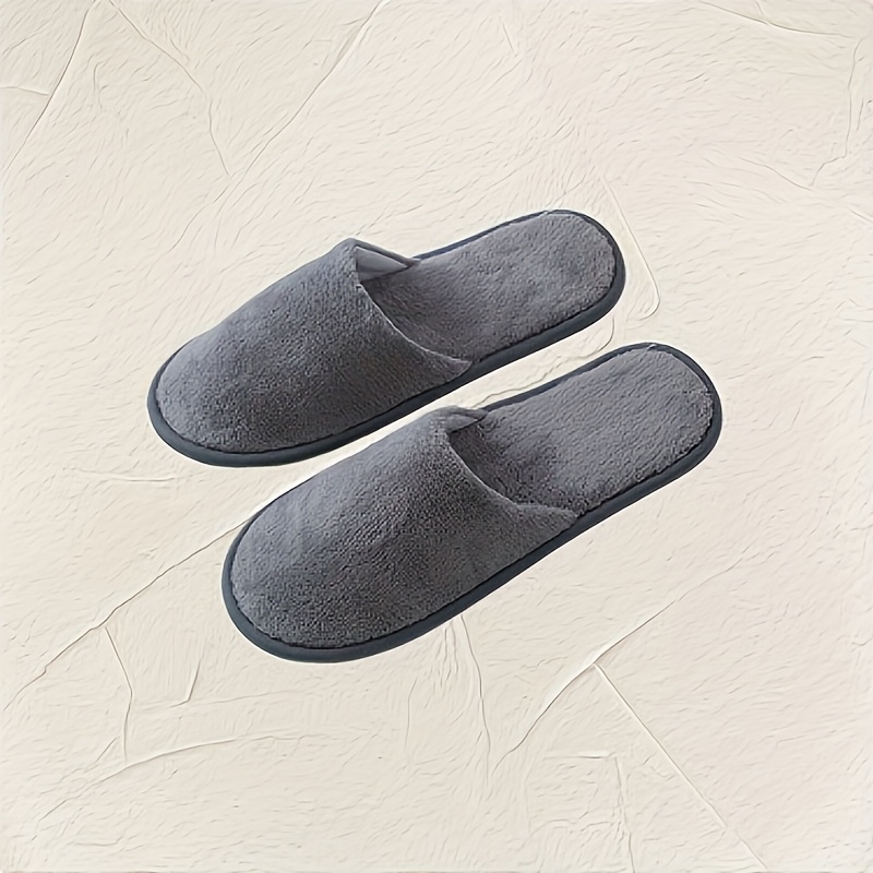 Image of 1pc Slippers Suitable For Guests - Elegant Non-slip Sole, Soft Microfiber & Cushioned - Disposable Spa & Bath For (hotels, Spas, Clubs) - Machine Washable, - Use, Women Shoes