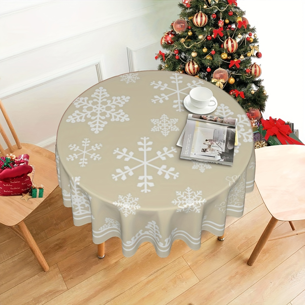 

Tablecloth - , & Stain- , For Parties & , To , Christmas Decor