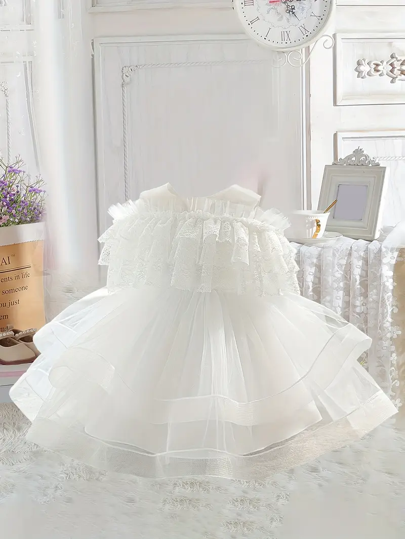sweet stylish white christening dress infant toddlers first - Temu sweet stylish white christening dress infant toddlers first - Temu