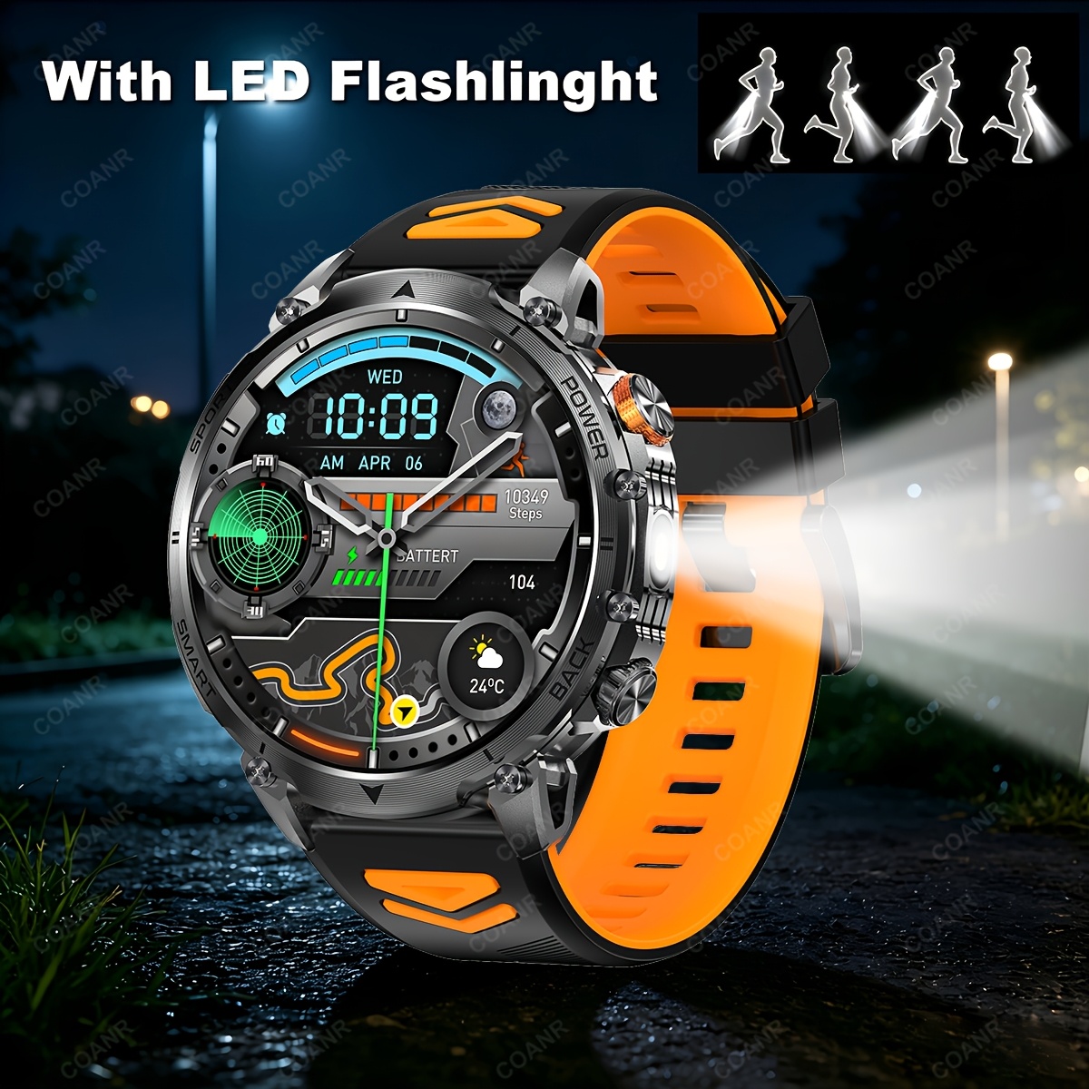 Smartwatch with IP68 Waterproof and Fitness Tracking