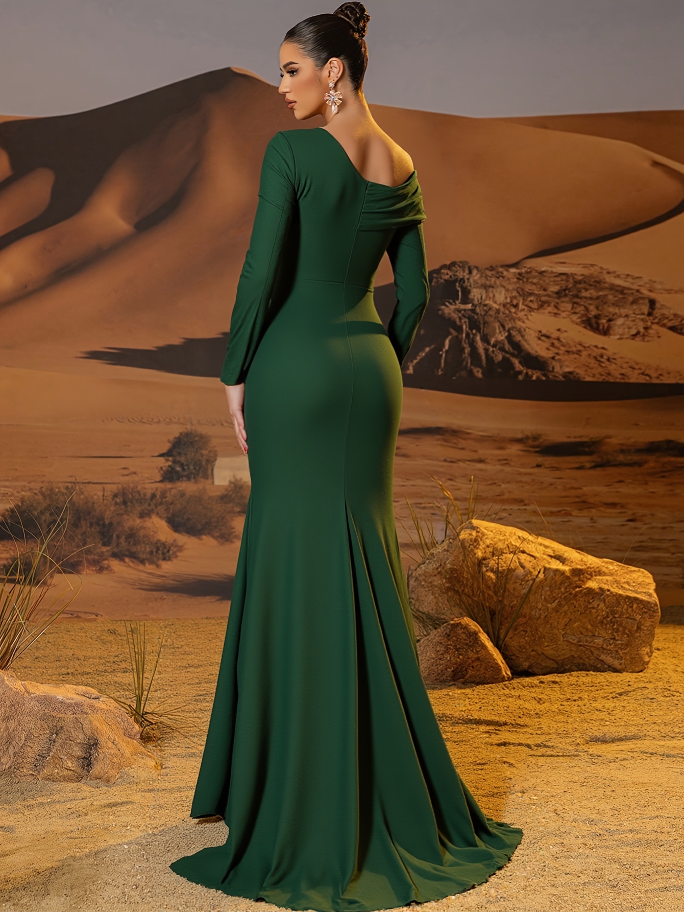 womens emerald green dress Emerald Green Dress Prom Dresses Floral Dress Women Evening Dresses Jungle  Fairy Dress SH445 main image 1