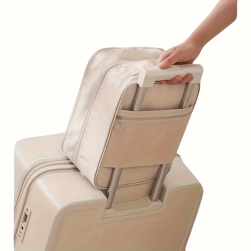 2 in 1 travel shoe storage bag large capacity hanging organizer with mesh side pockets space saving design machine washable polyester   in multiple colors shoe storage bo 5