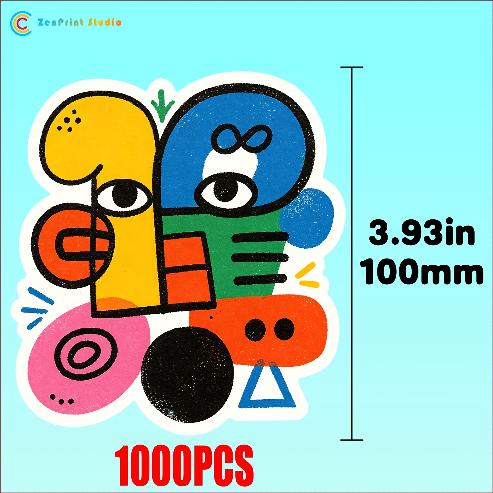 TEMU Customize 500/1000 Irregular Self-adhesive Stickers, Glossy Coated With High-quality And Scratch-resistant Film, Custom Image , Special-shaped