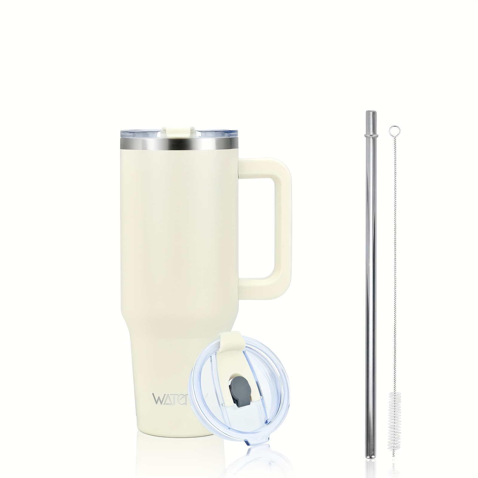 1pc travel mug coffee cup 30oz 40oz tumbler straw - Temu