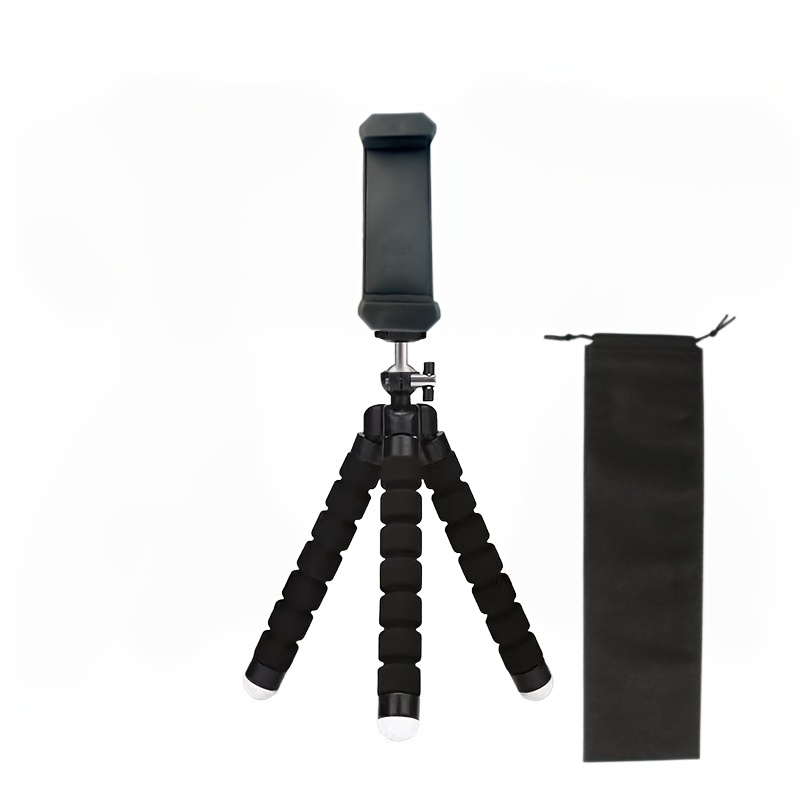 TEMU 3pcs Set (flexible Octopus Tripod + Clamp Head) With Carrying Bag. Bent And Shaped , Allowing Multi-angle Adjustment. Compact, Lightweight, And
