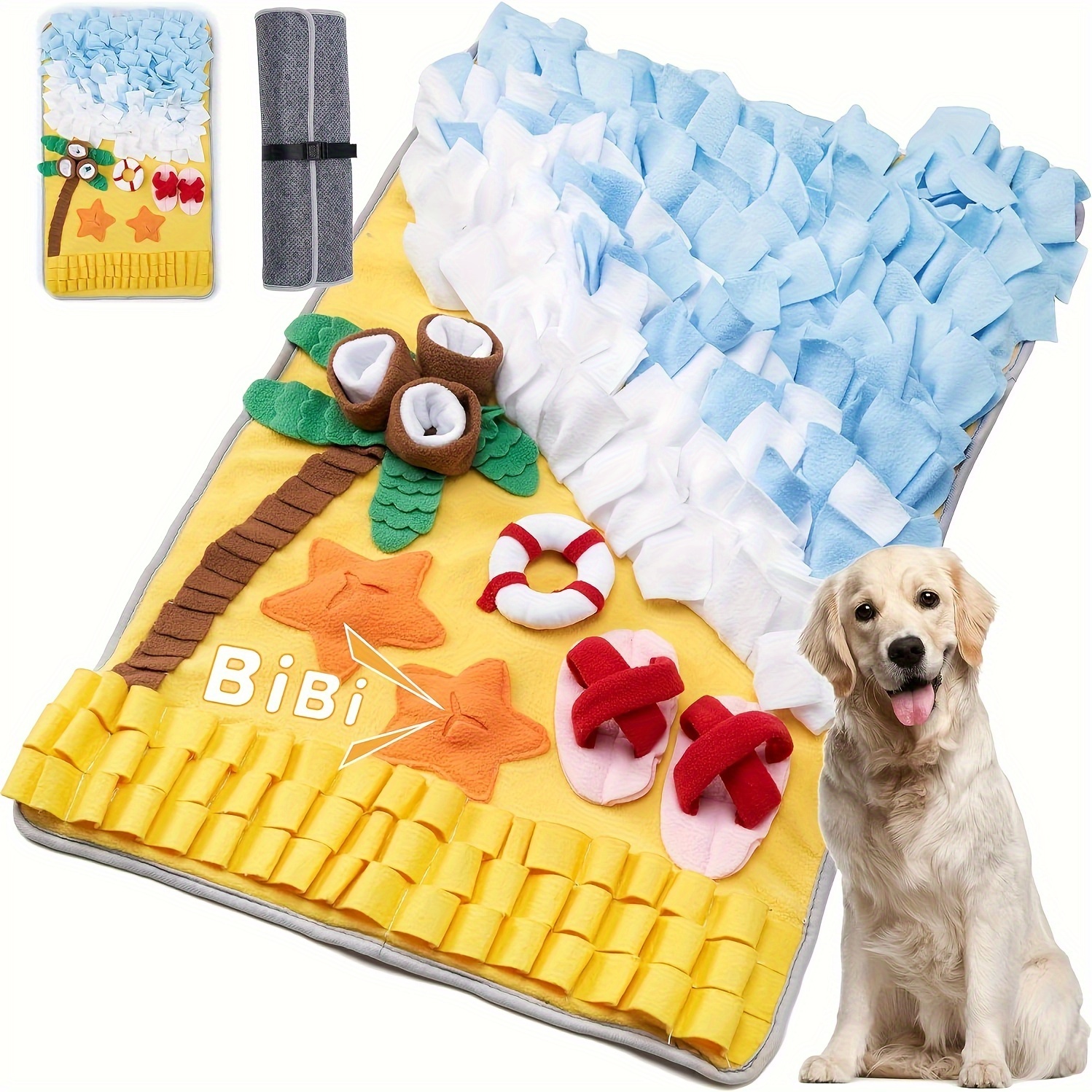 interactive snuffle mat dogs slow eating training blanket Temu