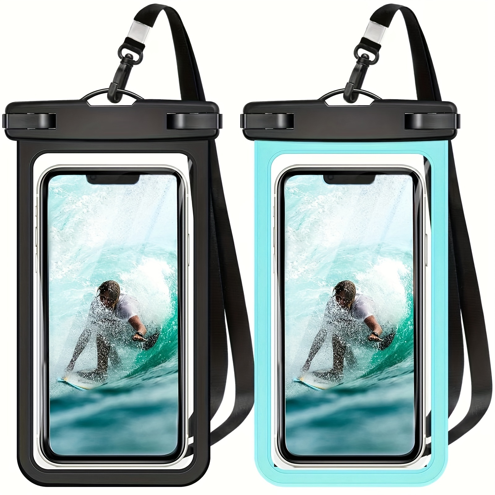

2 Packs Universal Waterproof Phone Pouch - Waterproof Case For 14 13 12 11 Pro Max Xs Plus Galaxy Cellphone Up To 7.0" Ipx8 Waterproof Cellphone Dry Bag Beach Vacation Essentials
