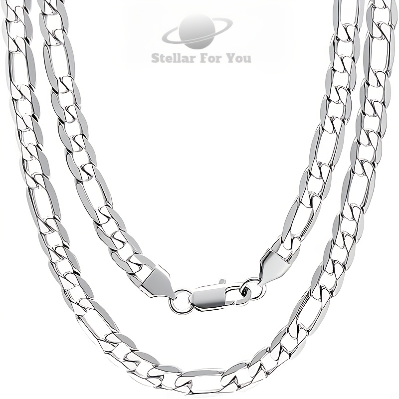 S925 Silvery Cuban Necklace — Classic Layering Piece