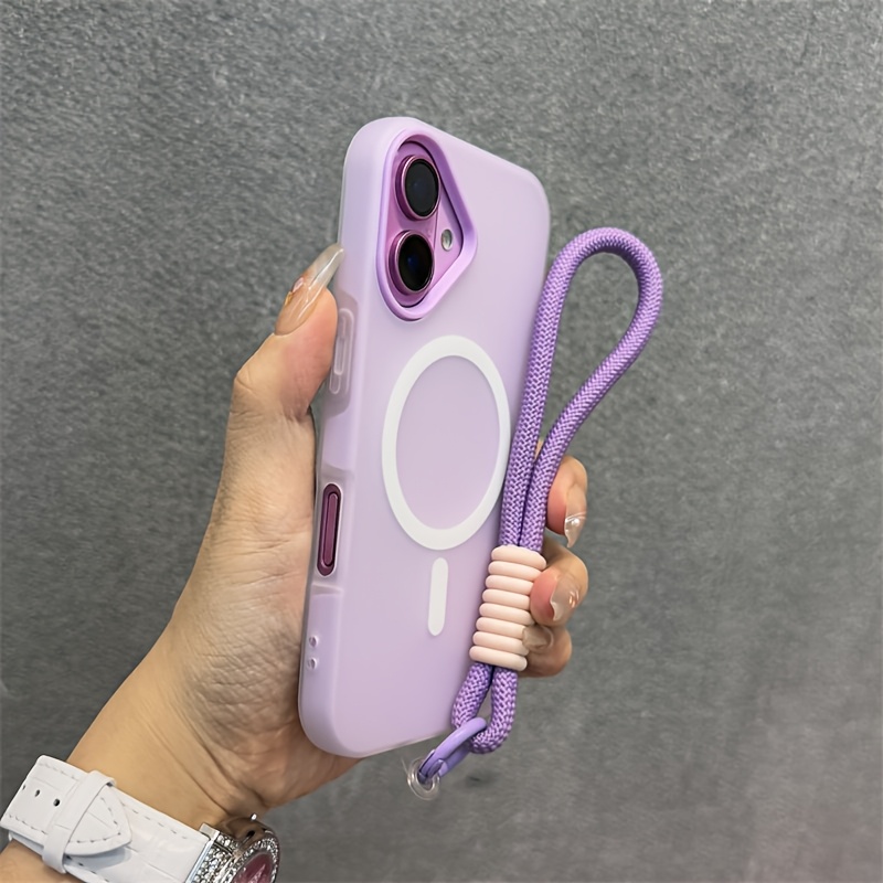 TEMU para Teléfono - 1pc para Teléfono Cobertura Total Anti-Caída Cubierta con Cordón (Estilo de Aleatorio), Adecuada para Iphone 18/17 Pro Max/17