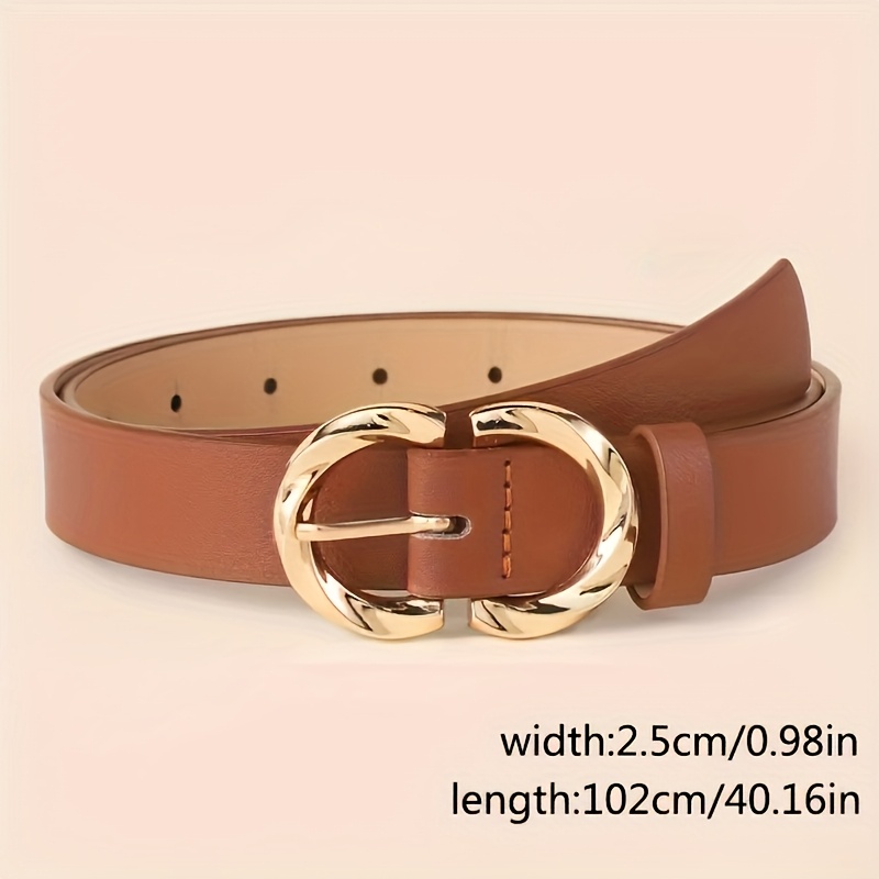 Three-Pack Golden Buckle Decorative Trendy Women's Belts